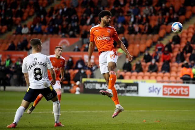 Simms' last outing at Bloomfield Road came against Oxford in the play-offs