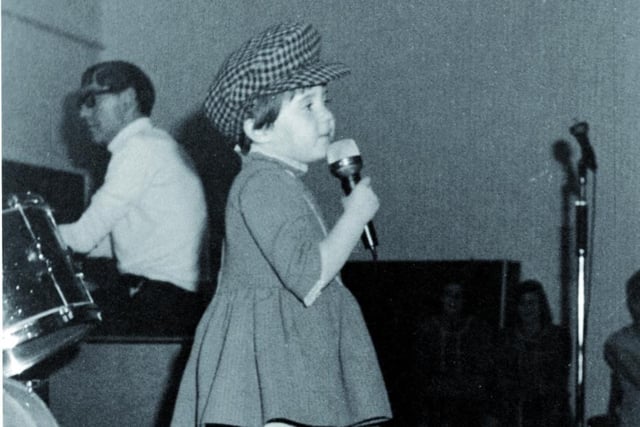 An undated photo of Coleen Nolan starring on the stage as a child