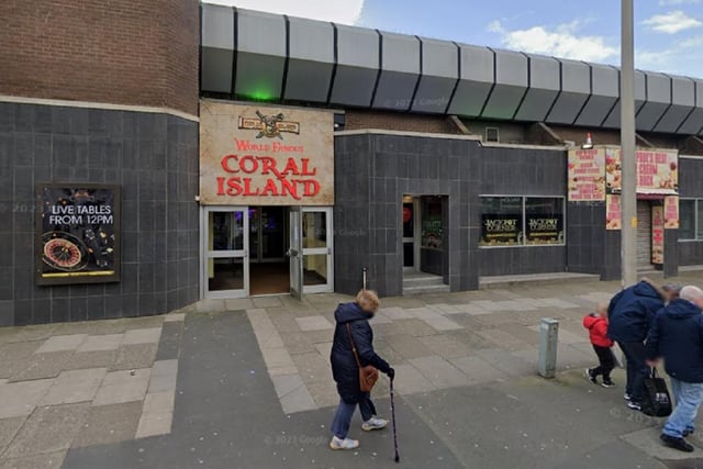 Rated 5: Coral Island at Coral Island 1-23 Promenade, Blackpool; rated on June 1