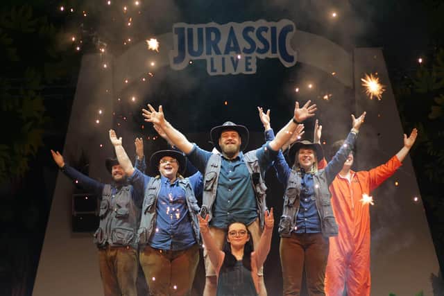 The cast of Jurassic Live, which is heading to the Joe Longthorne Theatre