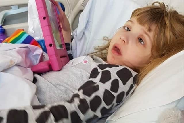 Skye Brierley in hospital after cancer diagnosis