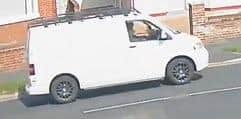 Police say they are keen to identify the driver of this while van