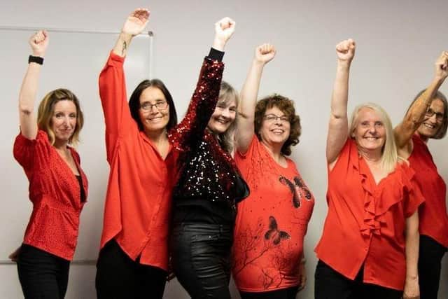 Members of the Women Rockin' Harmony Choir.
