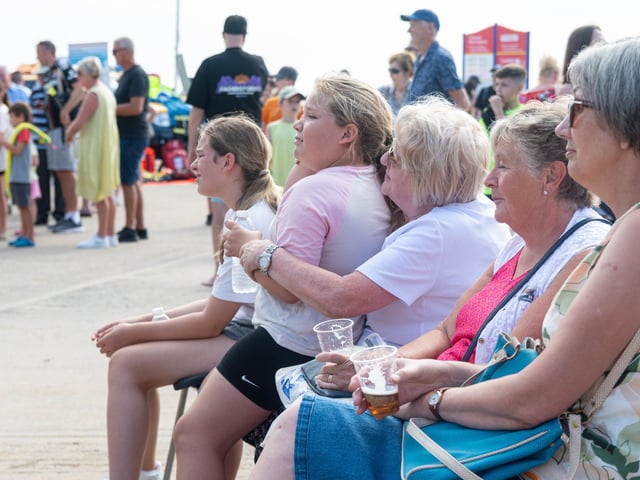 Crowds listen to the Lytham St Annes Shanty Crew at Lytham St Annes RNLI open day. Photo: Kelvin Lister-Stuttard