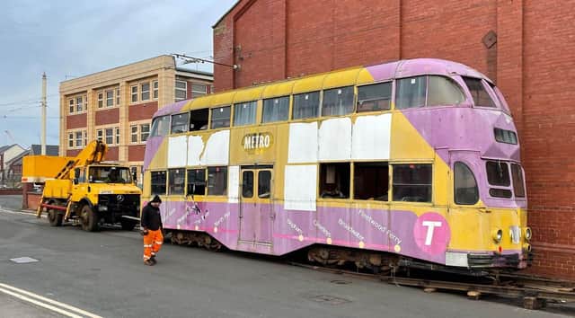 Blackpool tram 710, which famously knocked down villain Alan Bradley on TV's Coronation Street in 1989, is among the heritage gems on shown at Tramtown, where it will be refurbished.