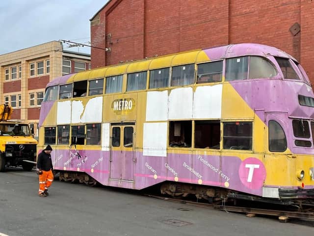 Blackpool tram 710, which famously knocked down villain Alan Bradley on TV's Coronation Street in 1989, is among the heritage gems on shown at Tramtown, where it will be refurbished.