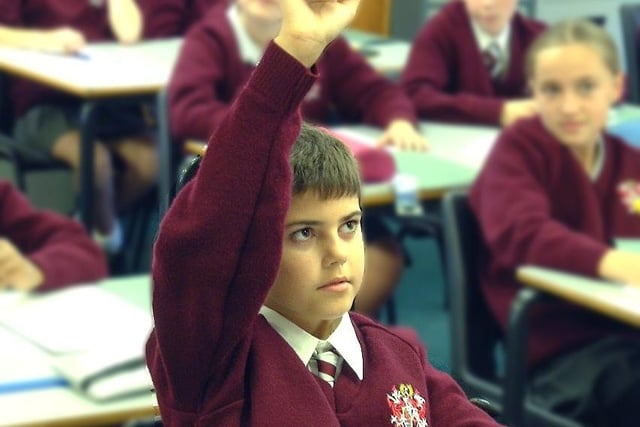 Year seven pupil Adam Jones was ready to answer a question in his history lesson
