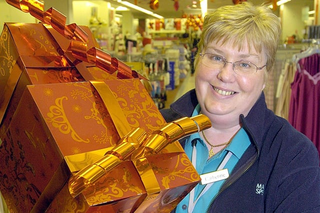 Catherine Brown at Marks and Spencer where she had worked for 25 years in 2004