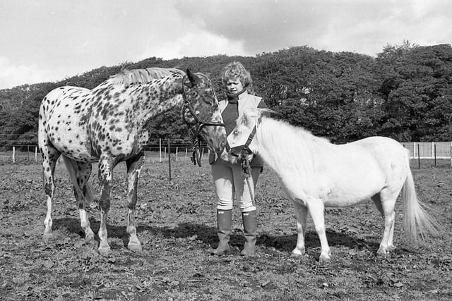 Spots are an up-and-coming trend in equestrian circles. At least that is the hope of Lancashire enthusiast Amanda Gould who plans to breed horses and ponies with the distinctive markings at her home in Inskip. She has this spotted Appaloosa horse and two Shetland mares which she hopes to breed