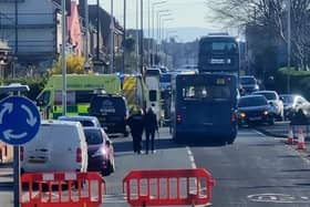 The accident on Poulton Road, Fleetwood, in which a young cyclist was seriously injured