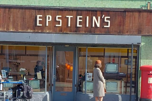 A row of Art Deco-style buildings between Cookson Street and Church Street were used to recreate the Epstein family's Liverpool shop, which sold furniture, musical instruments and household appliances. Picture credit: Barry McCann