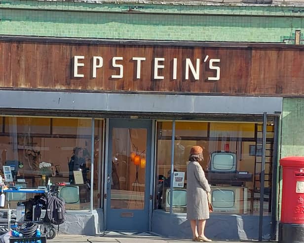 A row of Art Deco-style buildings between Cookson Street and Church Street were used to recreate the Epstein family's Liverpool shop, which sold furniture, musical instruments and household appliances. Picture credit: Barry McCann