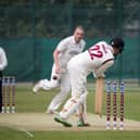 Lytham's Ed Fiddler is bowled out by Spring View's star player Marc Birch
