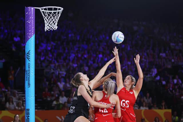 Eleanor Cardwell (right) was unable to help England defeat New Zealand in their bronze medal match Picture: Stephen Pond/Getty Images