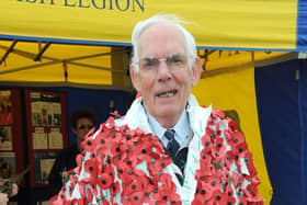 Spencer Leader was fondly known as the 'Poppy Man' and donned a poppy suit to promotion the annual Royal British Legion Appeal
