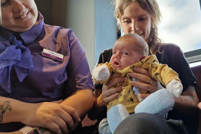 Kairen Gardiner with Tammy Hall and baby Teddie.