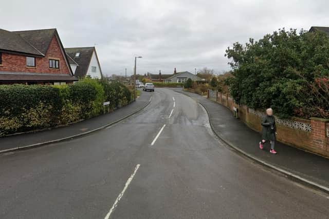A pedestrian suffered "serious head injuries" after being was struck by a van in Rosemount Avenue, Preesall (Credit: Google)