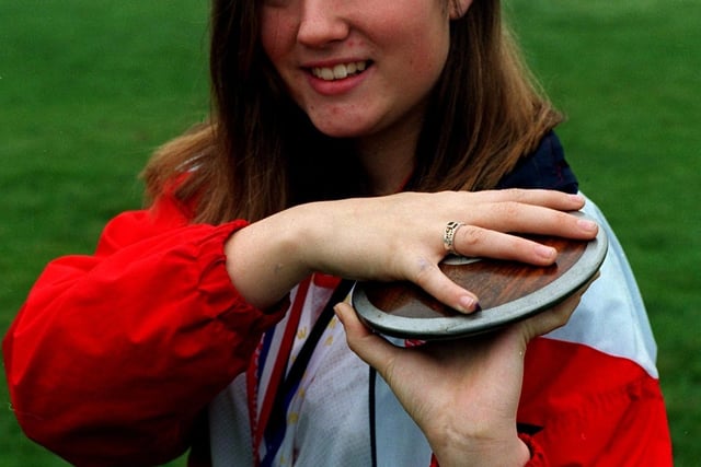 Discus thrower Kate Wilkinson in 1996