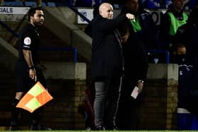 Adam Murray on the touchline for his first match as AFC Fylde boss at Gillingham Picture: STEVE MCLELLAN