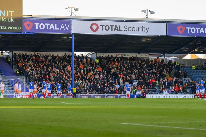 Portsmouth have welcomed an average attendance of 18,411 this season.