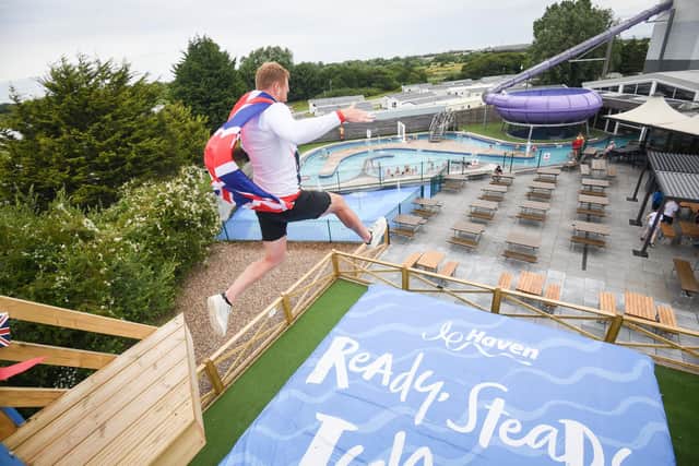 Olympian Will Satch helps lauch the new outdoor activities at Martin Mere holiday park