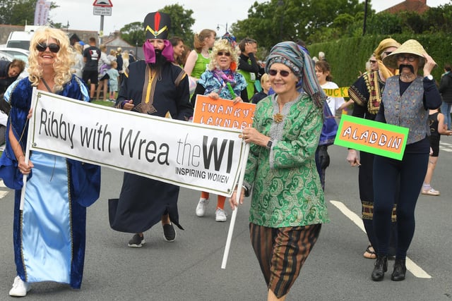 Ribby with Wrea WI was among the organisations represented in Wrea Green Field Day procession - and dressed up specially for the occasion.