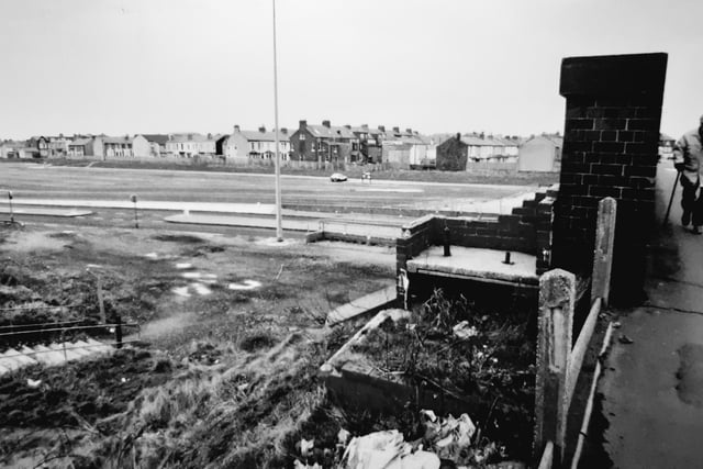 Another scene from central Blackpool which show houses in the distance among the great expanse of car park