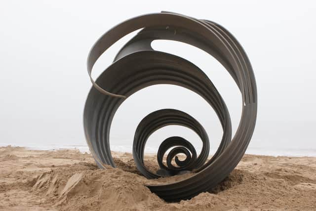 This four-metre high sea shell was put in place on Cleveleys beach as part of Wyre Council's Sea Change programme.