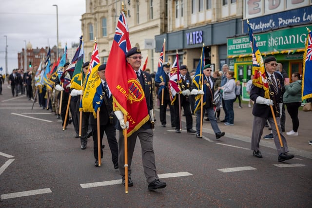 Armed Forces service and parade at Blackpool war memorial on Sunday, June 26