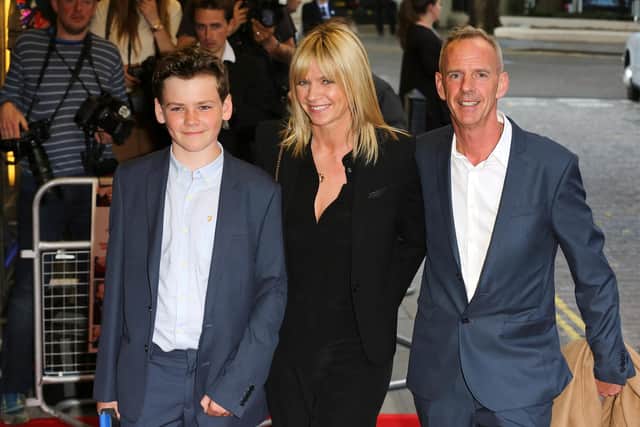 Woody Cook, Zoe Ball and Norman Cook attend the UK Gala screening of "Man Up" in 2015. (Photo by Tim P. Whitby/Getty Images)