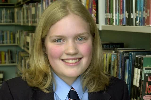 Charlotte Murray of St. Bede's Catholic High School choosing Lancashire Children's Book of the Year
