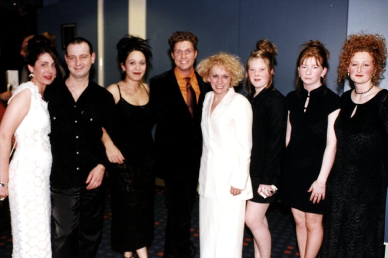 The team from Saks, Blackpool at the annual Christmas party in Nottingham, 1997