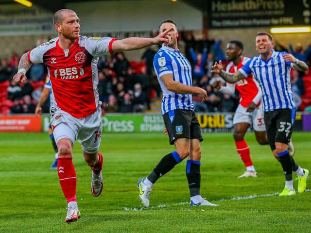 Joe Garner's goal had given Fleetwood hope of victory over Sheffield Wednesday Picture: SAME FIELDING/PRiME MEDIA IMAGES