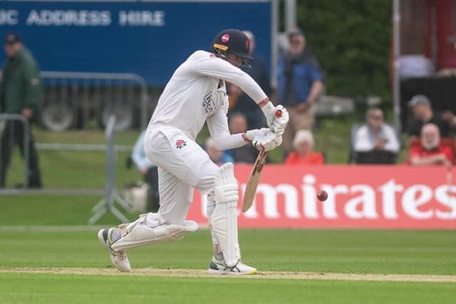 Lancashire's Keaton Jennings struck a century against Durham on day one at Blackpool Picture: Daniel Martino