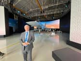 Fylde MP with the Typhoon at BAE Systems in Warton