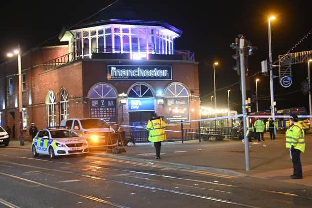 Police were called to the Manchester pub at around 7pm