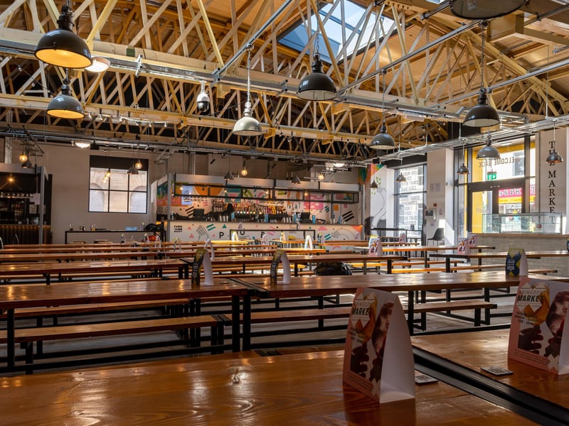 Interior of the refurbished Abingdon Street Market in Blackpool