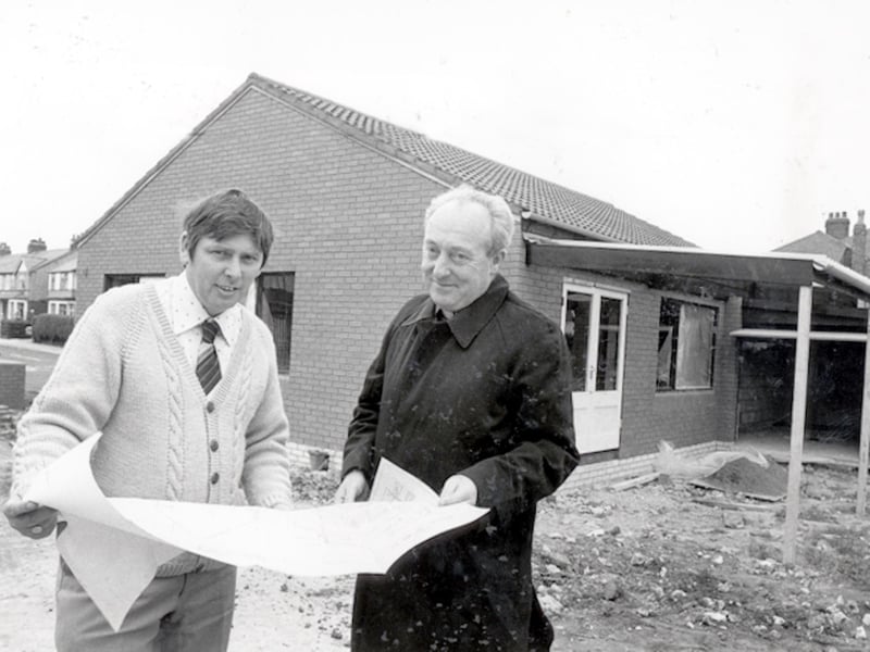St Wulstan's RC Primary School headteacher Terry McCarron with Father Alban Cochrane in 2001
