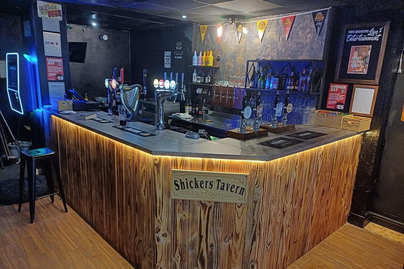 The  bar area at Shickers Tavern