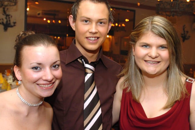 Sheffield High School Prom at Bladwins Omega LtoR. Laura Lougher,James Trafford,Lauren Burns