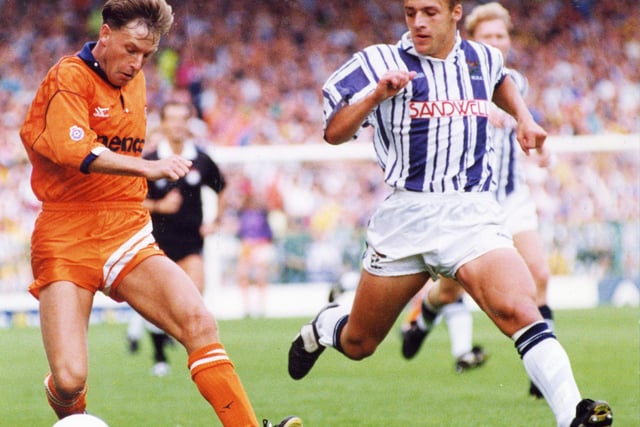 Tony Rodwell playing for Blackpool in 1992 against West Brom. He was with Blackpool from 1990-1994