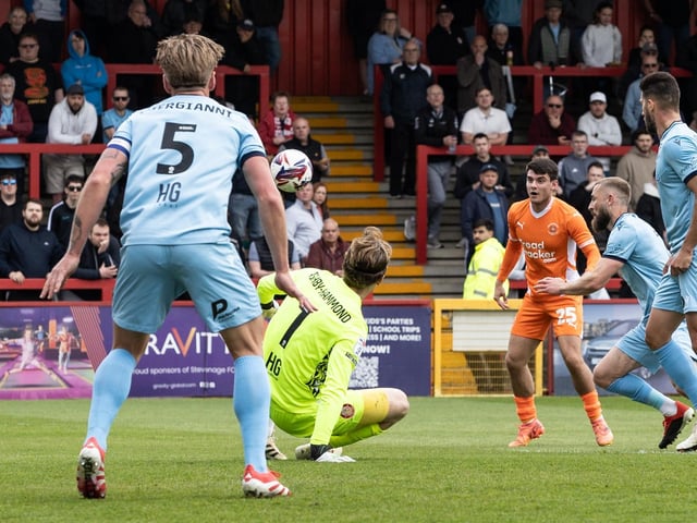 It was a sensational afternoon for Rob Apter, with the winger claiming a hat trick in the space of 12 minutes during the second half.