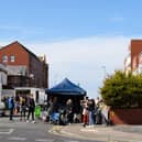 Film crews on set at Empress Drive, Blackpool. (Photo: Kelvin Stuttard)