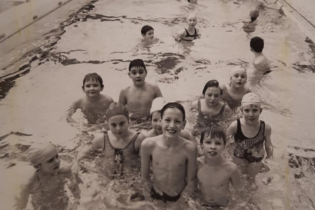 This was in 1990 and the photo was taken because the Lido Pool had reopened with improved facilities