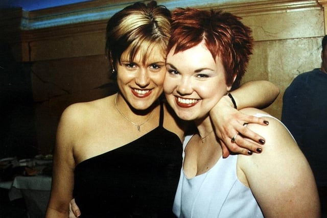 Two clubbers on a night out in 2001