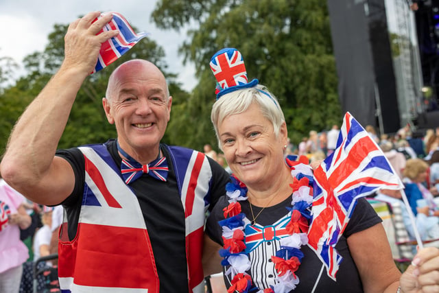 Peter and Marie Coldman suitably kitted out for the Proms concert at Lytham Hall.