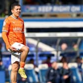 Poveda was forced off with a hamstring injury after scoring Blackpool's winning goal