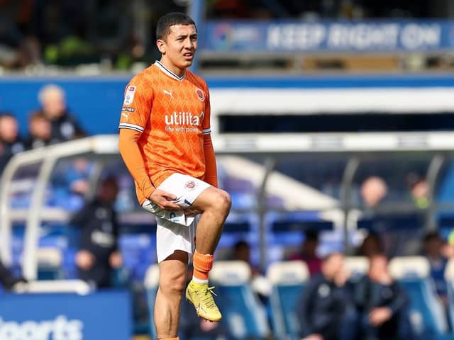 Poveda was forced off with a hamstring injury after scoring Blackpool's winning goal