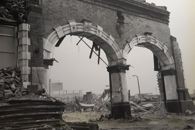 All that remains in this photo is the entrance to Central Station