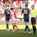Jake Beesley was sent off in Blackpool's last outing after picking up two yellow cards.